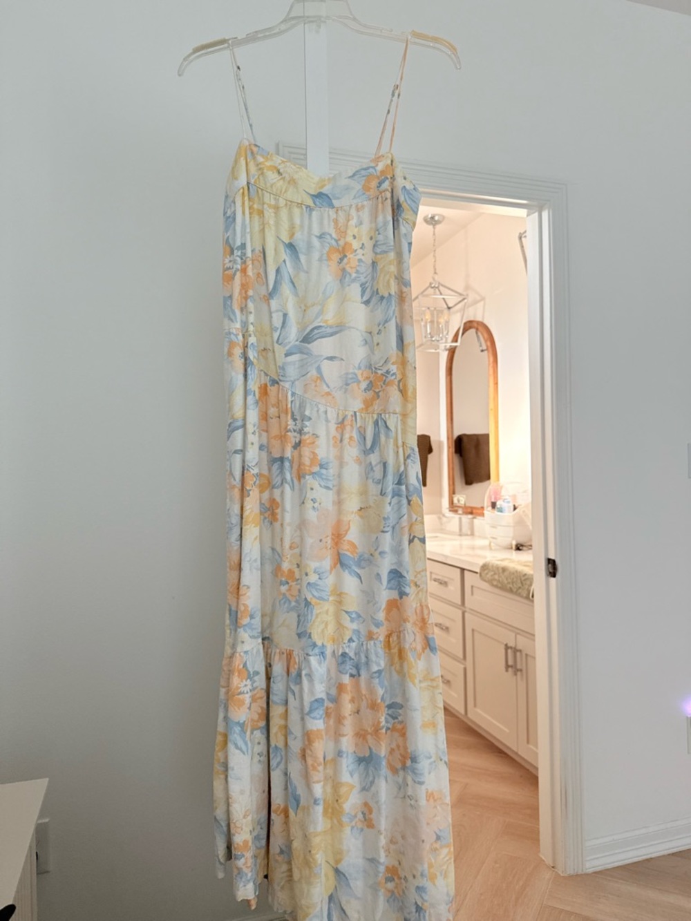 Abercrombie & Fitch Pastel Floral Maxi Dress — Yellow & Blue